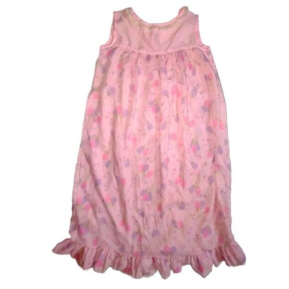 5/$25 Sz 6X Her Majesty Gown Slip Dress  Pink Purple Balloons Flowers Lace - Picture 2 of 8